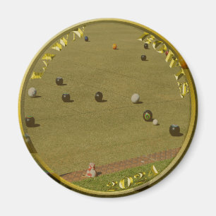 Imán Bolas de jardín 2024 Moneda de oro,