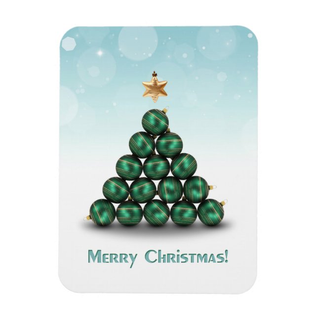 Imán Bolas de navidades en forma de árbol (Vertical)