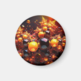 Imán Bolas De Oro Y Fractal