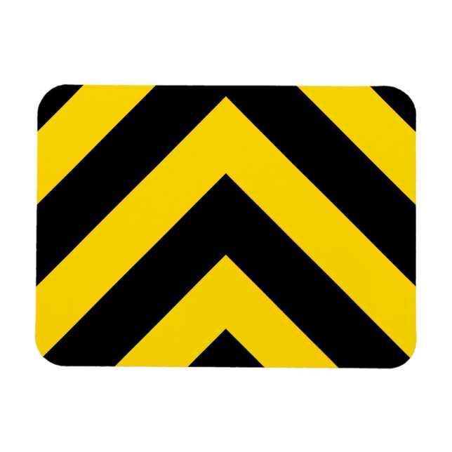 Imán Bold Highway Traffic Bumble Bee Chevrons (Horizontal)