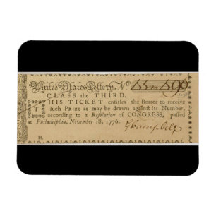 Imán Boleto de lotería temprano de la guerra de