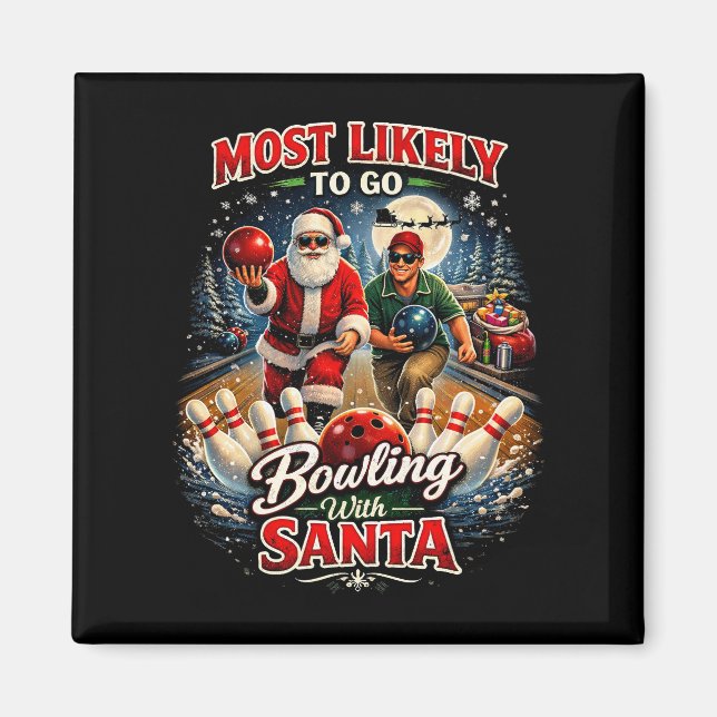 Imán Boliche con Santa (Frente)