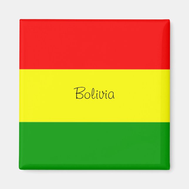 Imán Bolivia: Magnate de refrigerador de Bandera de Bol (Frente)