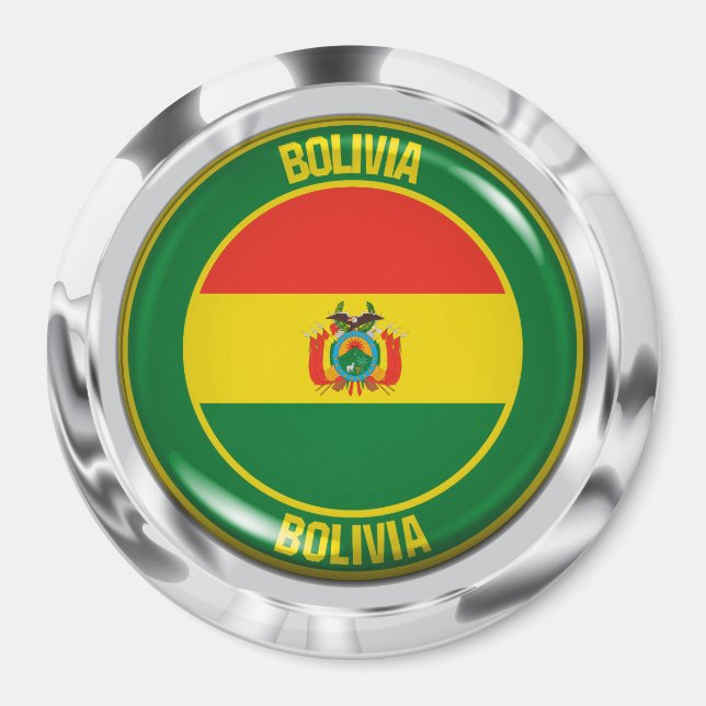 Imán Bolivia Round Emblem (Frente)