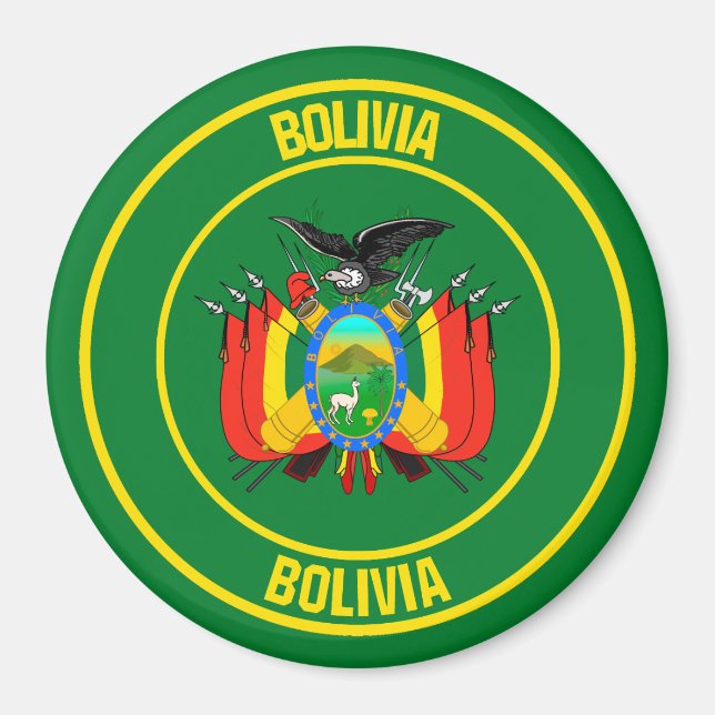 Imán Bolivia Round Emblem (Frente)
