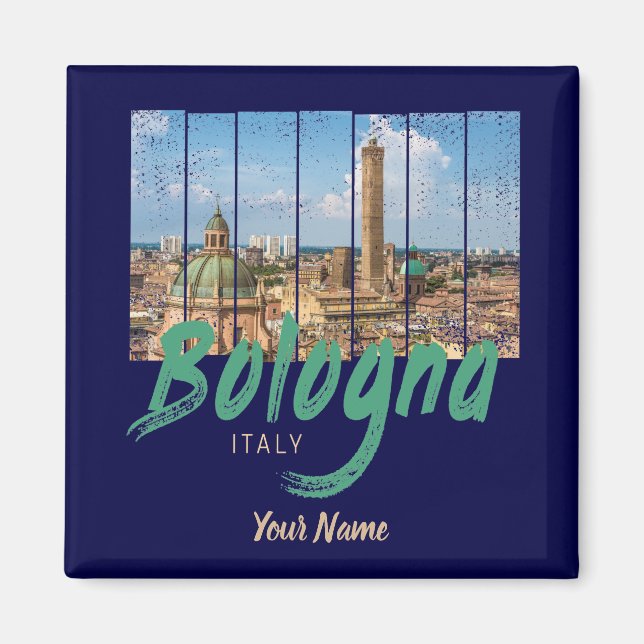 Imán Bologna Emilia-Romagna Italia recuerdo de época (Frente)