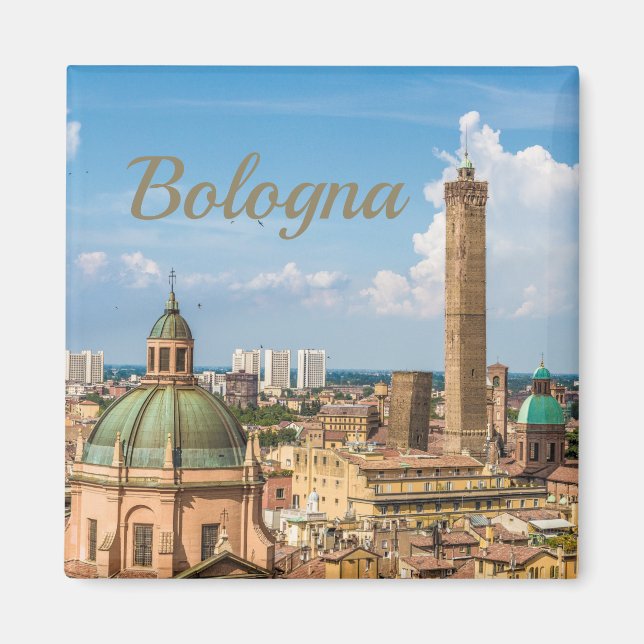 Imán Bologna Emilia Romagna Italia Regalo Panorama (Frente)