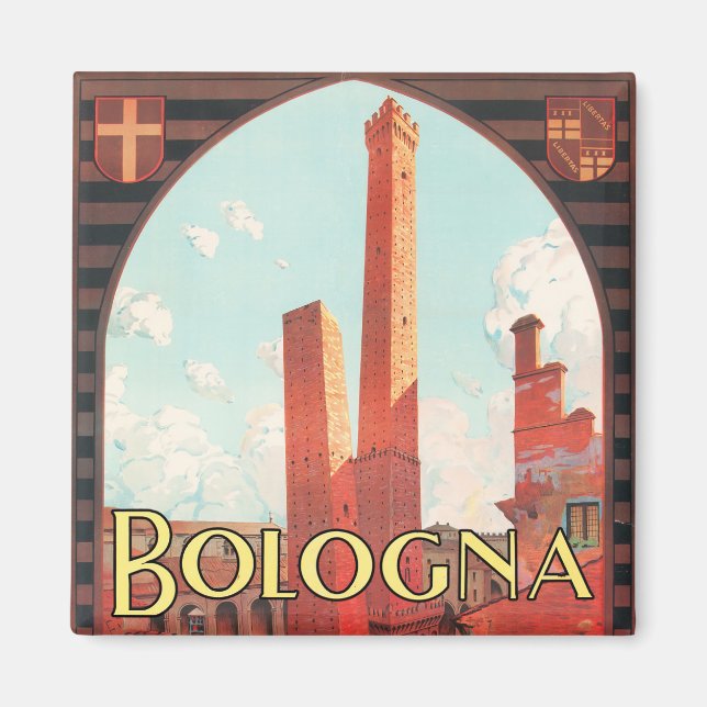 Imán Bologna Italia vintage Magnet (Frente)
