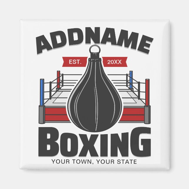 Imán Bolsa de velocidad del gimnasio Boxer Ring ADD NAM (Frente)