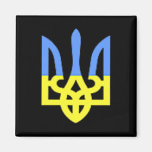 Imán Bolsillo de hierba de Ucrania azul y amarillo band