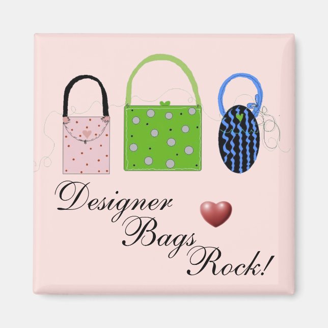 Imán Bolsos de Diseñador Únicos (Frente)