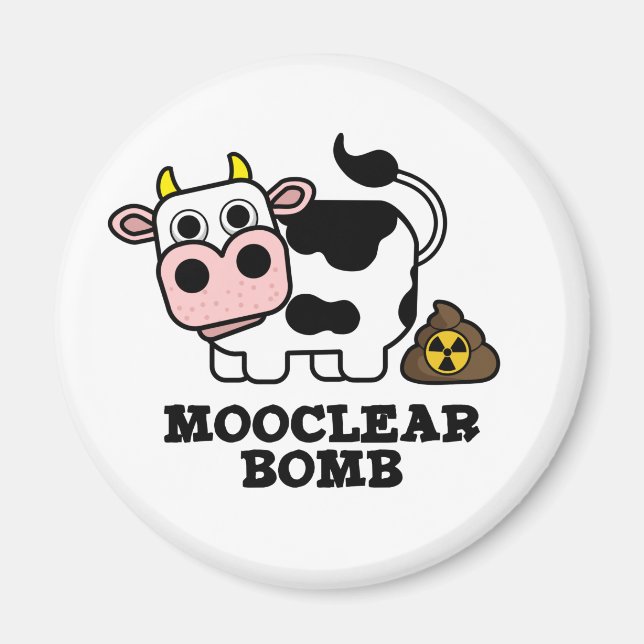 Imán Bomba Mooclear Funny Cow Pun (Frente)