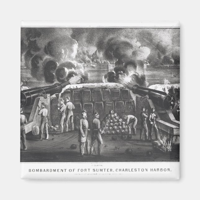 Imán Bombardeo de Fort Sumter, puerto de Charleston (Frente)