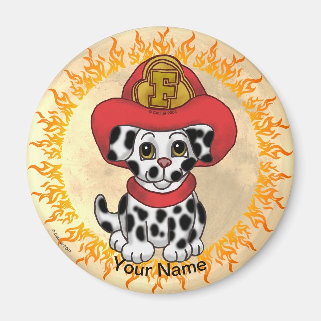 Imán Bombero cachorro  (Frente)