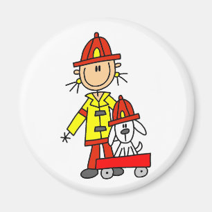 Imán Bombero con las camisetas y los regalos de