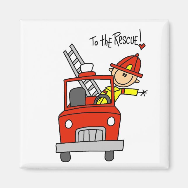 Imán Bombero de palitos al rescate (Frente)