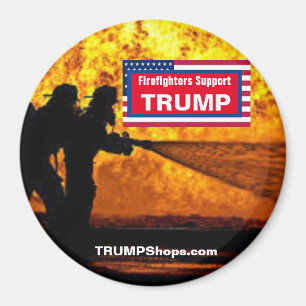 Imán Bomberos Apoyan el magnate de las llamas patriótic