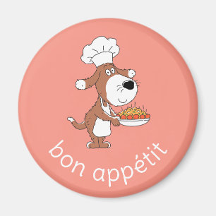 Imán Bon Appétit Chef Cook Cute Funny Perro Personaliza