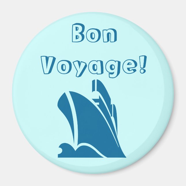 imán Bon Voyage verde azulado (Frente)