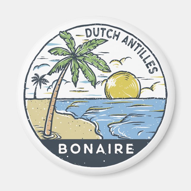 Imán Bonaire Dutch Antilles Vintage (Frente)