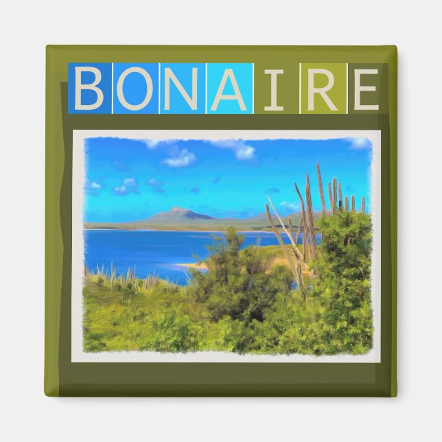 Imán Bonaire Watercolor (Frente)
