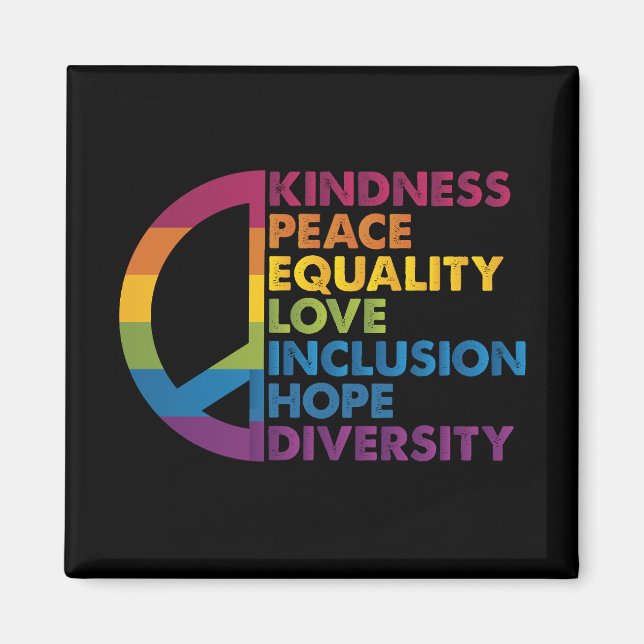 Imán Bondad Paz Igualdad Amor Inclusión Esperanza Diver (Frente)