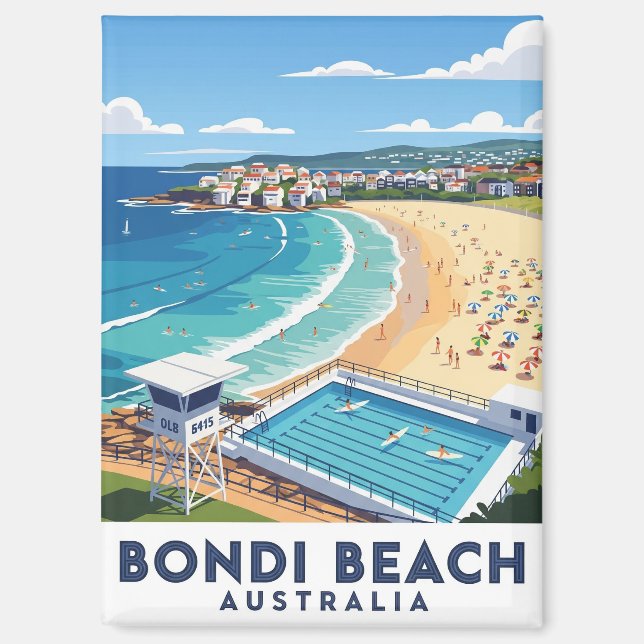 Imán Bondi Beach Australia Travel (Anverso)