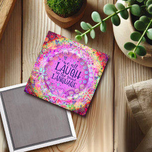 Imán Bonito Amabilidad Diversión Reírse Del Mismo Idiom