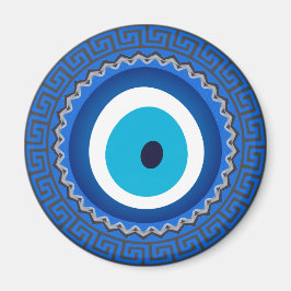 Imán Bonito azul griego Mandala Nazar Amulet de ojo mal