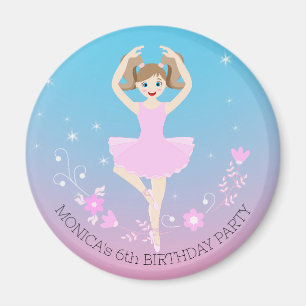 Imán Bonito Ballerina chica Fiesta de cumpleaños