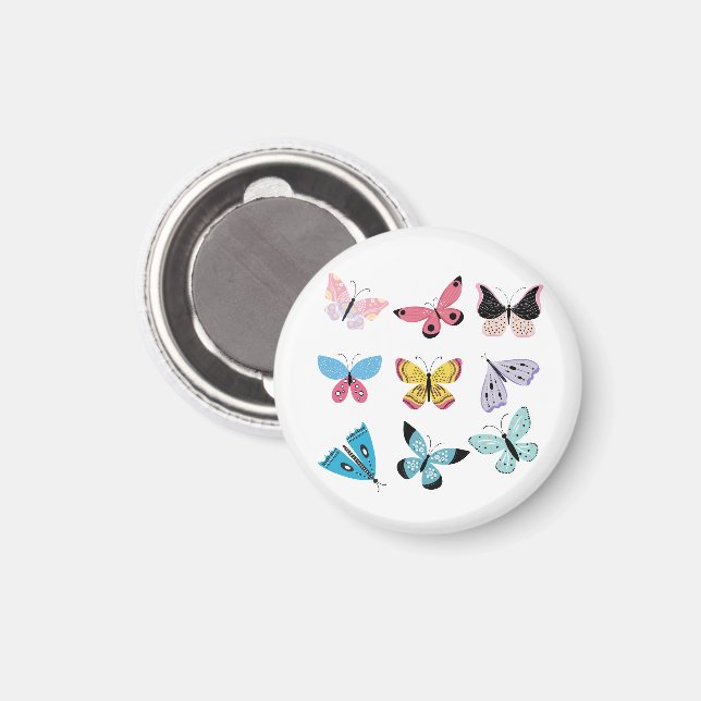 Imán Bonito Butterflies (Anverso/Reverso)