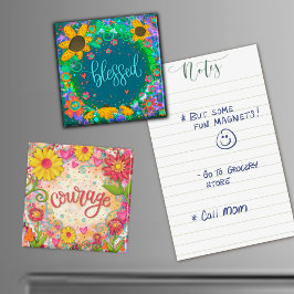 Imán Bonito Coraje Rosa Floral Inespiritividad Moderna