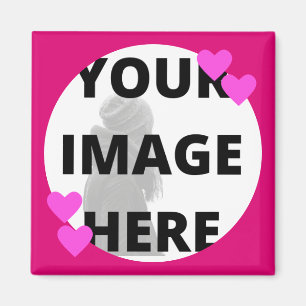 Imán Bonito Corazón rosa de tu imagen