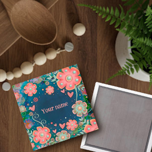 Imán Bonito Corazones Florales Rosa Inespiritualidad Pe