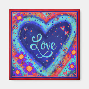 Imán Bonito de amor Floral Heart Trendy Diversión Inspi