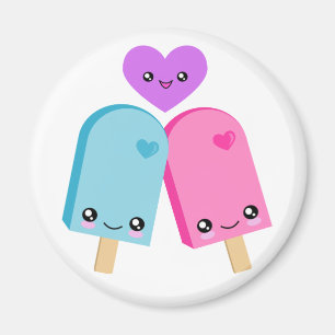 Imán bonito de los Popsicles BFF Kawaii