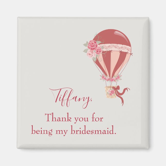 Imán Bonito globo aerostático gracias (Frente)