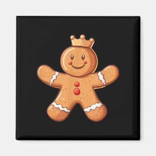 Imán Bonito Hombre De Pan De Huevo Con Vestido De Coron
