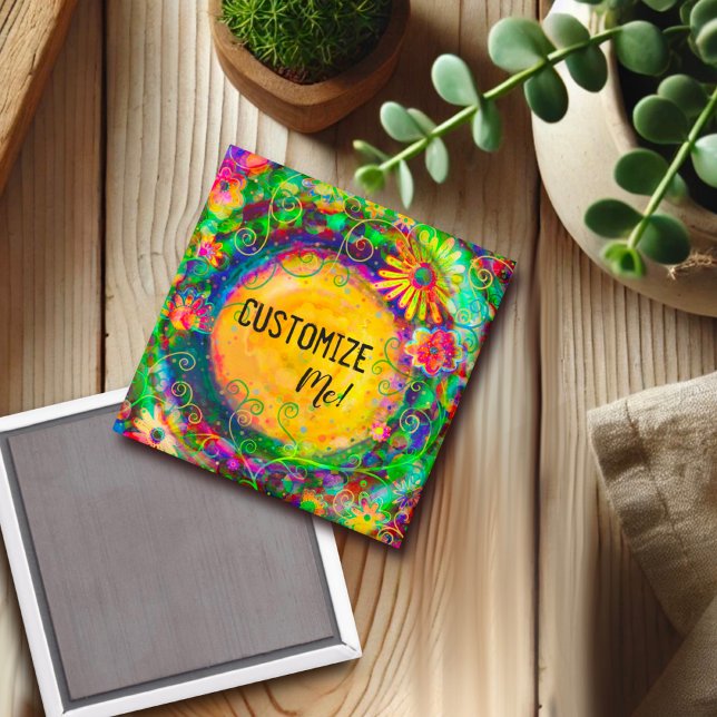 Imán Bonito Inespiritualidad Floral Personalizable Nomb (Subido por el creador)
