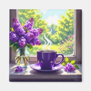 Imán Bonito Lilacs púrpura y café