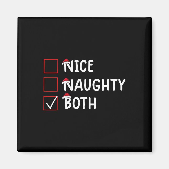 Imán Bonito Navidad travieso a los dos (Frente)
