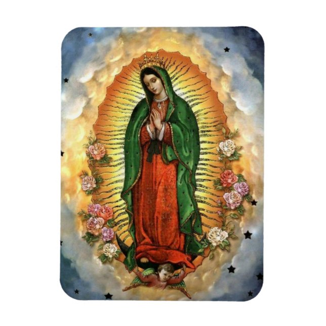 Imán Bonito Nuestra Señora de Guadalupe Virgen María Co (Vertical)