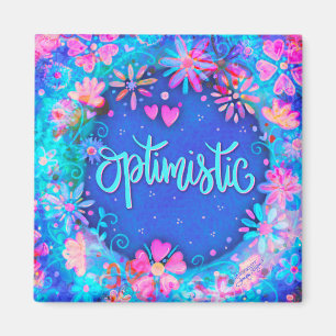 Imán Bonito optimista Floral azul Inespiritualidad mode