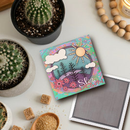 Imán Bonito Pastel Sunset Disminuye La Inespiritualidad