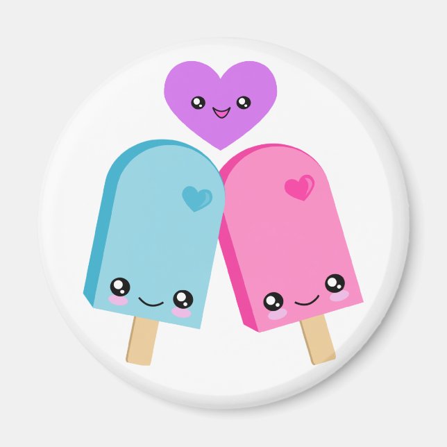 Imán Bonito Popsicles BFF Kawaii Magnet (Frente)