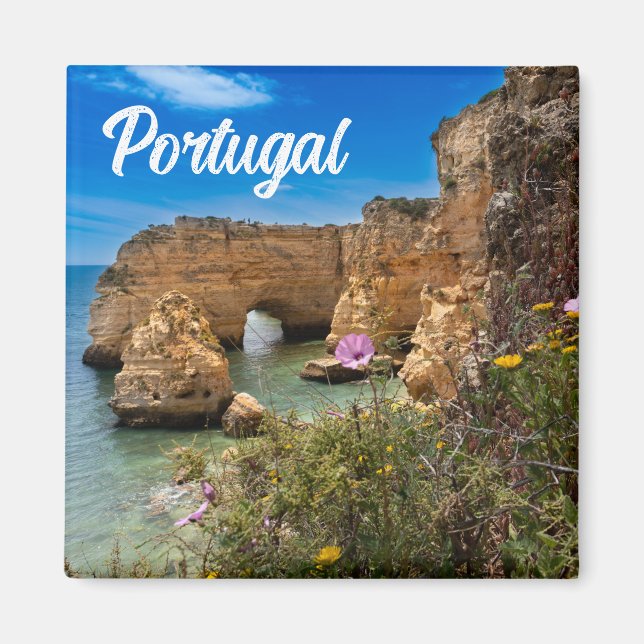 Imán Bonito Portugal Algarve Beach Souvenir (Frente)
