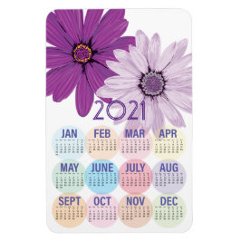 Imán Bonito Purple Daisies | Calendario Personalizado 2