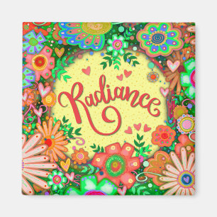 Imán Bonito Radiance Fun Floral Heart Inespirivitalidad