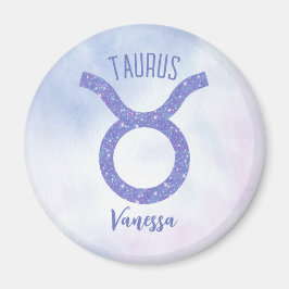 Imán Bonito Taurus Astrología Rótulo Púrpura Personaliz