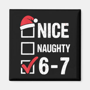 Imán Bonito Travieso 6 7 Meme Divertido Navidad Seis Si